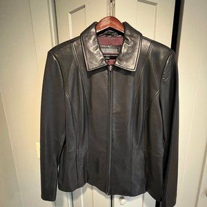 Liz Claiborne Brown leather jacket XL